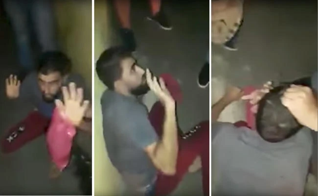 screen grabs of a Syrian refugee attacked by Lebanese citizens.