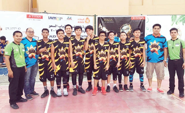 JBL Teens Black team with Coach Nash Musni.(AN photo)