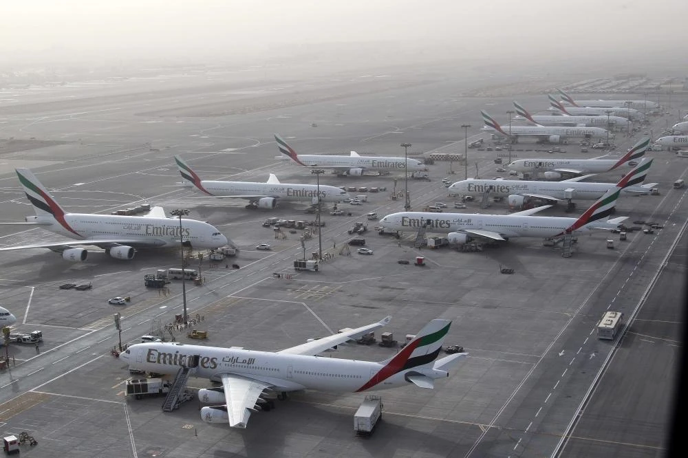 Passenger traffic across Dubai’s two international airports is expected to reach just over 90 million. Above, Dubai International Airport. (AFP)