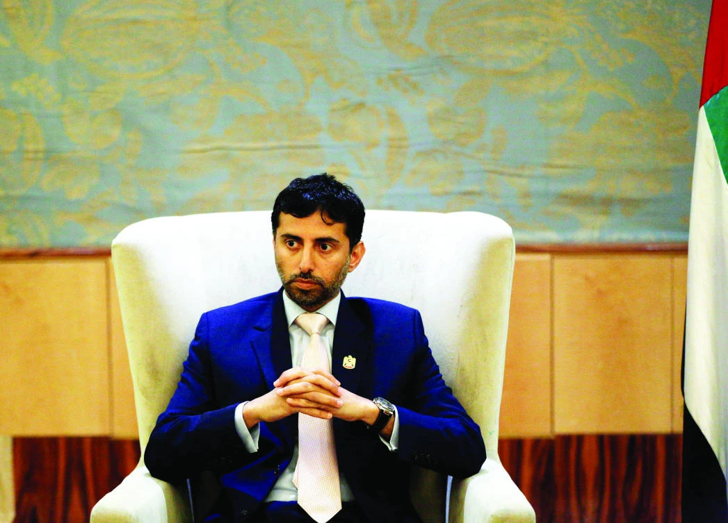 UAE Energy Minister Suhail Al-Mazrouei speaks to journalists in Singapore on Friday. (Reuters)