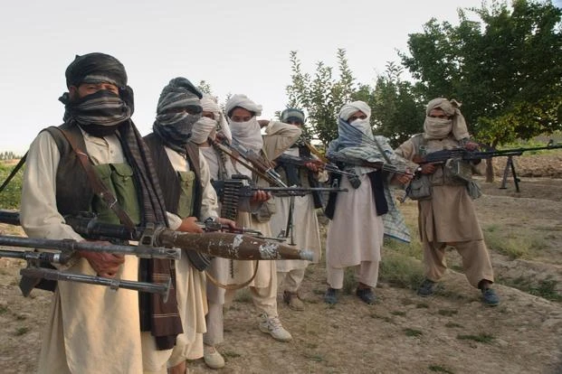 A file photo of Taliban militants with heavy and light weapons at an undisclosed location in Ghazni, Afghanistan, in July 2008. (AP)
