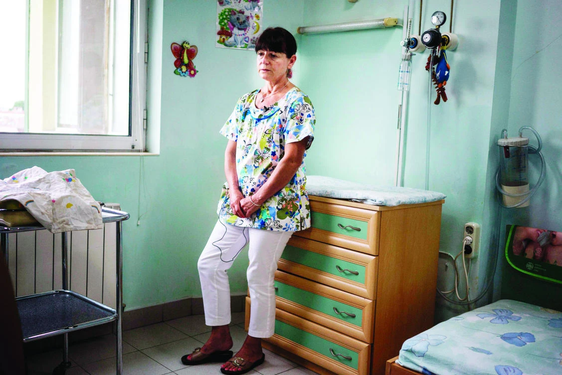 Valentina Siropolou at a hospital in Pazardjik, Bulgaria, in this file photo. (AFP)