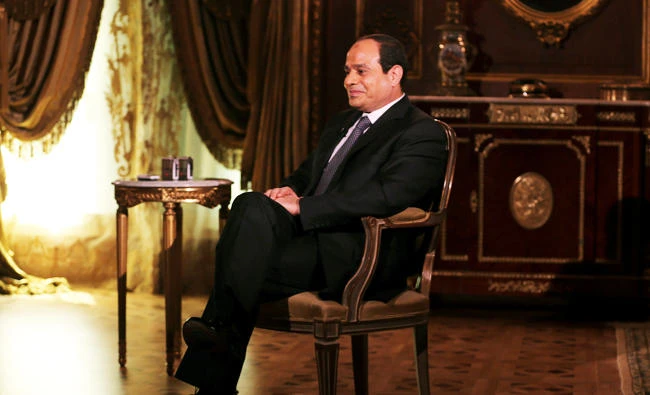 El-Sisi inaugurated a military base in the country’s northwest. (Reuters)