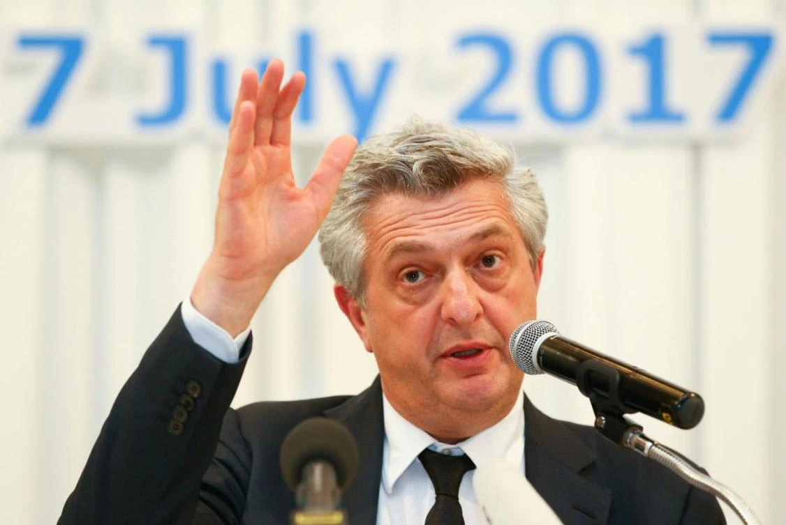 FILE PHOTO: UNHCR High Commissioner for Refugees Filippo Grandi gestures during a news conference at a hotel in Bangkok, Thailand, July 7, 2017. (REUTERS)