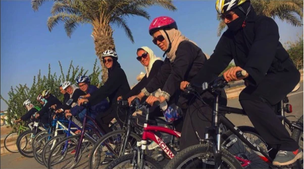 Saudi women riding bicycles in the streets of Jeddah called “Bisklita” — the Arabic word for bicycle. (Photo courtesy: social media)