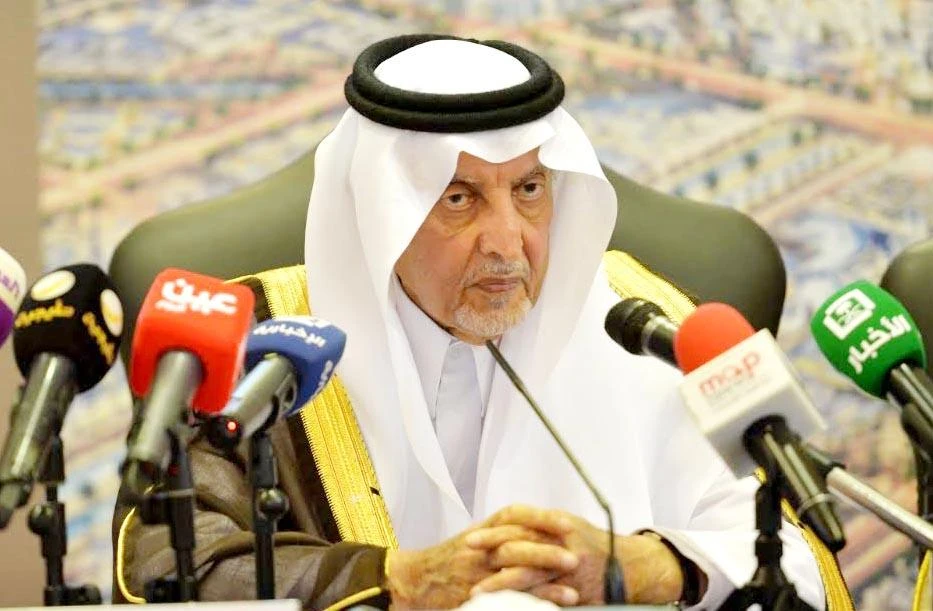 Makkah Gov. Prince Khaled Al-Faisal speaks at a press conference
in Jeddah on Wednesday. (AN photo)