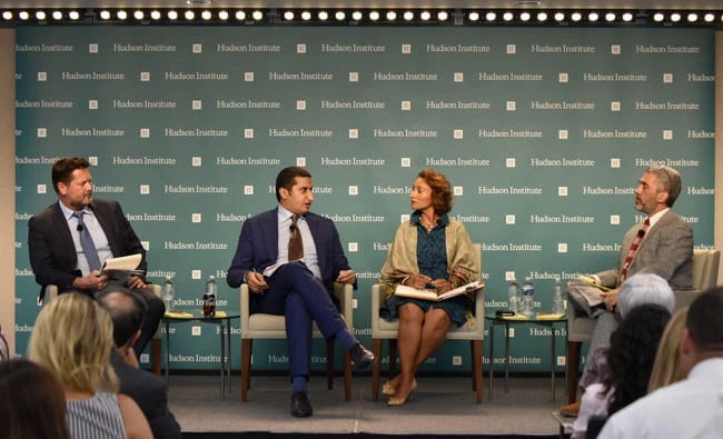 Panelists during the discussion at the Hudson Institute.