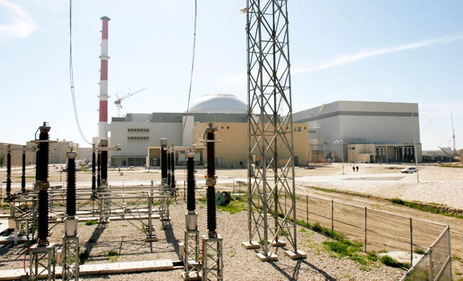 This Feb. 26, 2006 file photo, shows a reactor building of the Iran's Bushehr nuclear power plant. (AP)