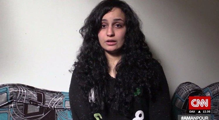 Islam Mitat told the Sunday Times how she was forced to go to Syria by her British husband. (Photo courtesy: CNN)