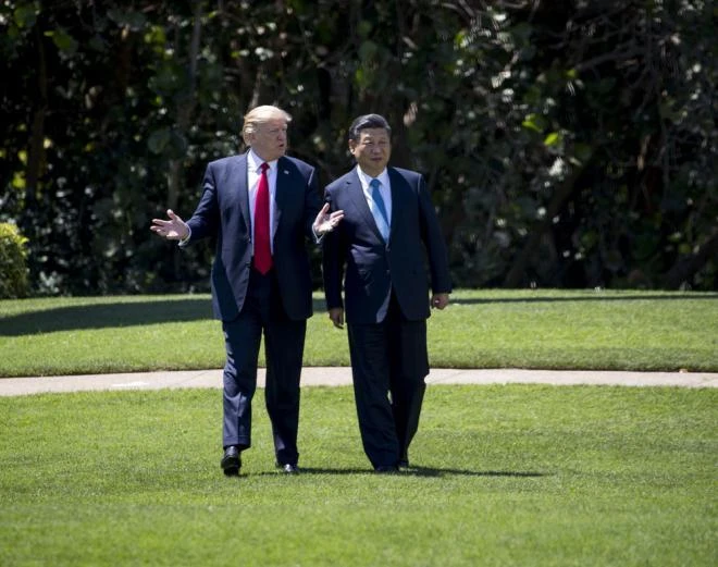 American President Donald Trump with his Chinese counterpart Xi Jinping. (AP)