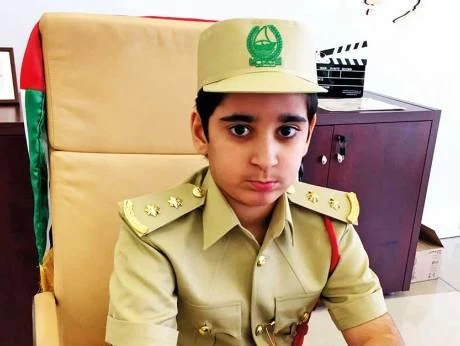 The boy, who is based in the state of Ras Al-Khaimah, was visited by a tailor. (Photo courtesy: Dubai Police)