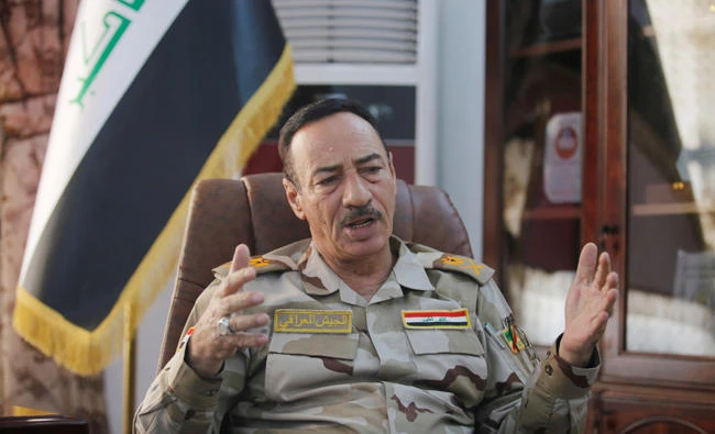 Major General Najm Abdullah al-Jubbouri speaks during an interview with Reuters in Mosul, Iraq, on July 30, 2017. (REUTERS/Khalid al-Mousily)