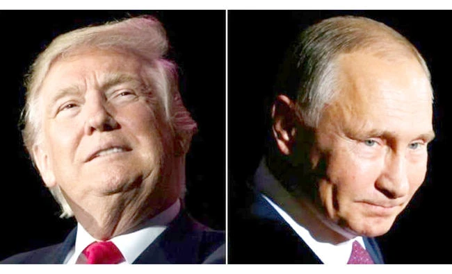 Donald Trump and Vladimir Putin. (AFP)