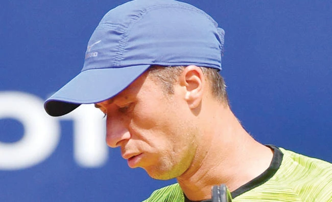 Germany’s Philipp Kohlschreiber during his final match against Joao Sousa of Portugal at the ATP tennis tournament Generali Open on Saturday in Kitzbuhel, Austria. (AFP)