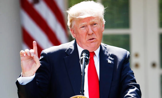 In this June 1, 2017 photo, President Donald Trump speaks about the U.S. role in the Paris climate change accord in the Rose Garden of the White House in Washington. (AP)