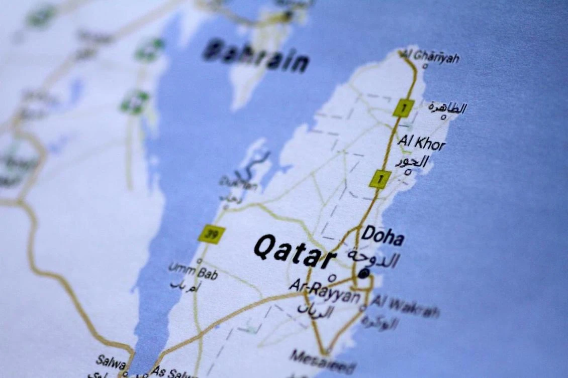 A map of Qatar is seen in this picture illustration June 5, 2017. (REUTERS)