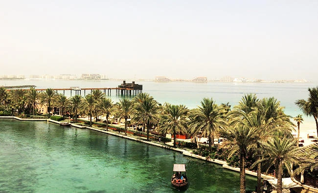 An image taken on May 11, 2015 shows a general view of Mina al-Salam hotel and touristic resort, in Dubai, United Arab Emirates. (AFP)