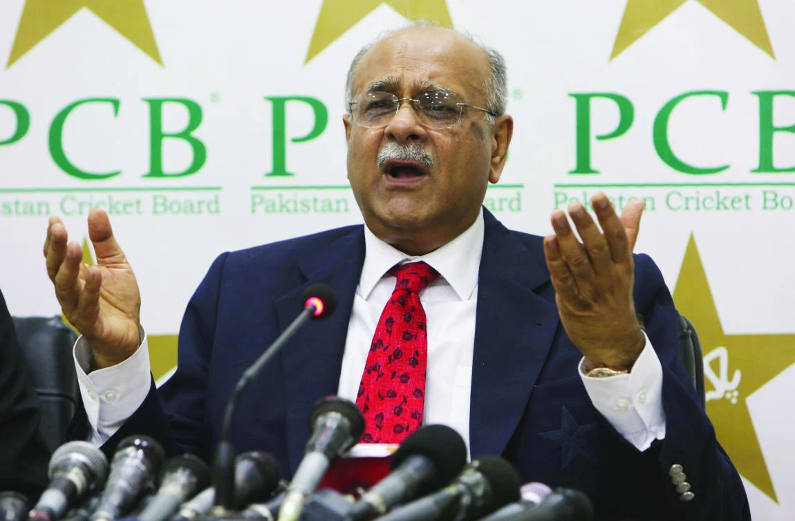 Najam Sethi of the Pakistan Cricket Board (PCB) addresses a news conference in Lahore Wednesday. Sethi
has been elected the new chairman of the PCB
for a three-year term. (AP)