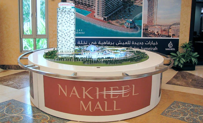 A model of Nakheel Mall is seen at the Nakheel office in Dubai, United Arab Emirates, in this July 27, 2017 photo. (REUTERS)