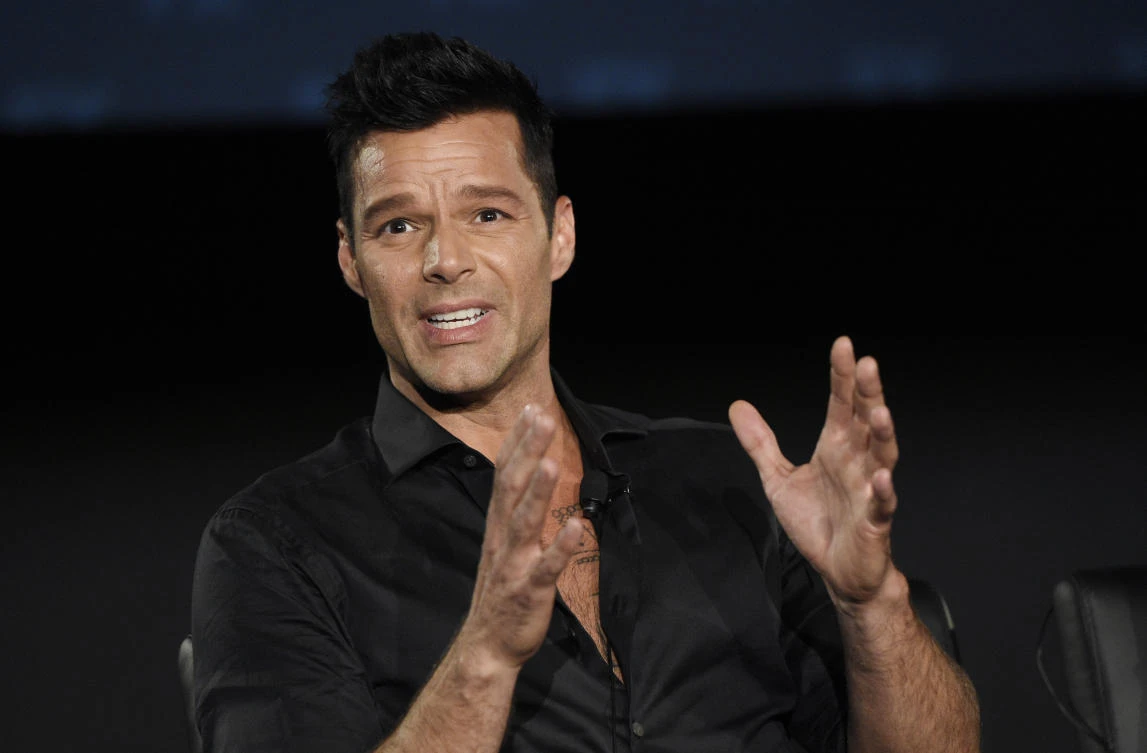 Ricky Martin, a cast member in the FX series "The Assassination of Gianni Versace: American Crime Story," takes part in a panel discussion on the show during the 2017 Television Critics Association Summer Press Tour at 20th Century Fox Studios on Wednesday, Aug. 9, 2017, in Los Angeles. (AP)