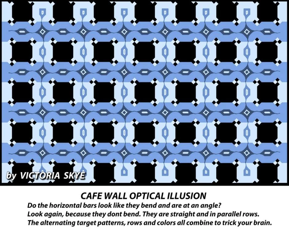 Cafe Wall Illusion by Victoria Skye