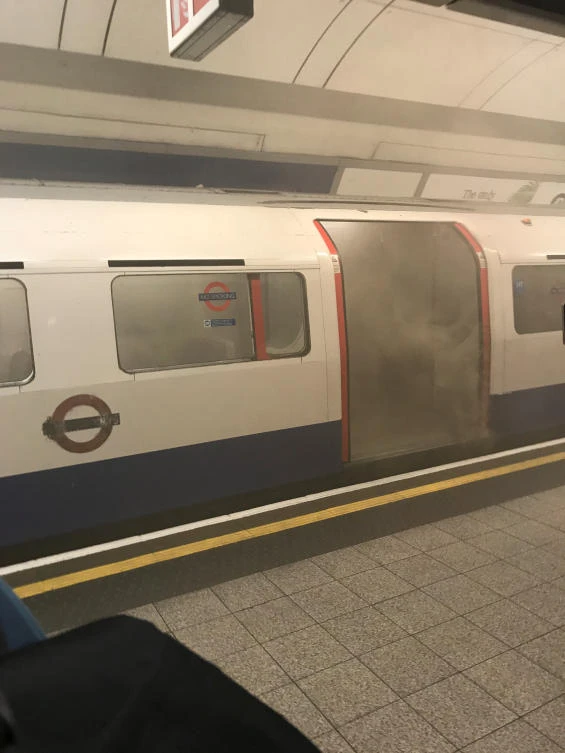 Firefighters extinguish small fire on London Underground train