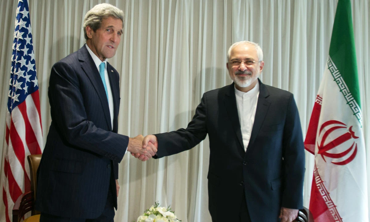 Then US Secretary of State John Kerry meets with Iranian Foreign Minister Javad Zarif in Geneva on Jan. 14, 2016, for a bilateral meeting to provide guidance to their negotiating teams. (US State Dept. Photo)