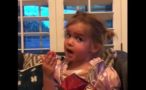 Little Mila describes her first day at preschool (YouTube)