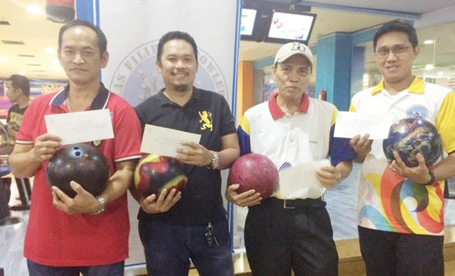 Men’s division winners, from left, Rico Bulalayao, Sergio Modar, Hadi Pacheco and Bonnie Maelom.
