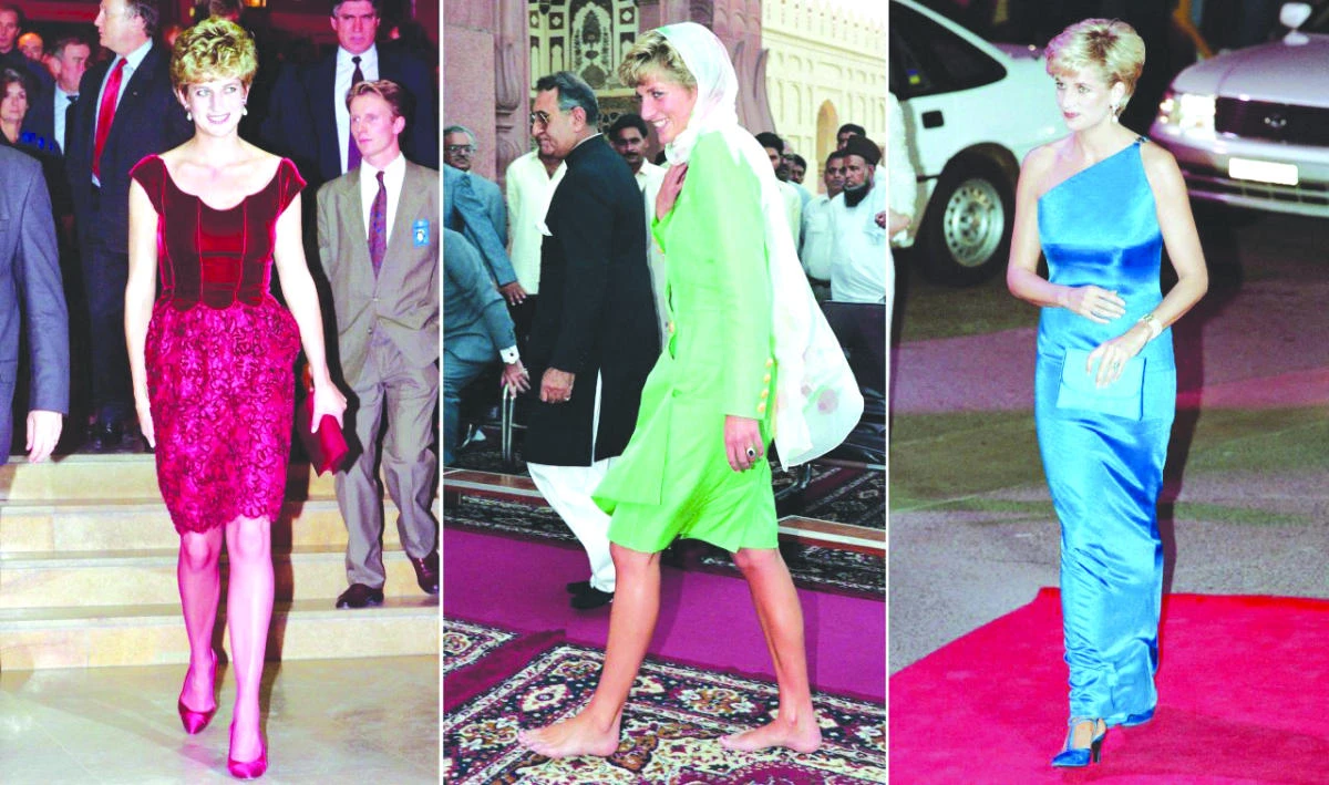 Britain’s Diana, Princess of Wales on Nov. 15, 1992 / on Sept. 27, 1991 and on Oct 31, 1996. (AFP)