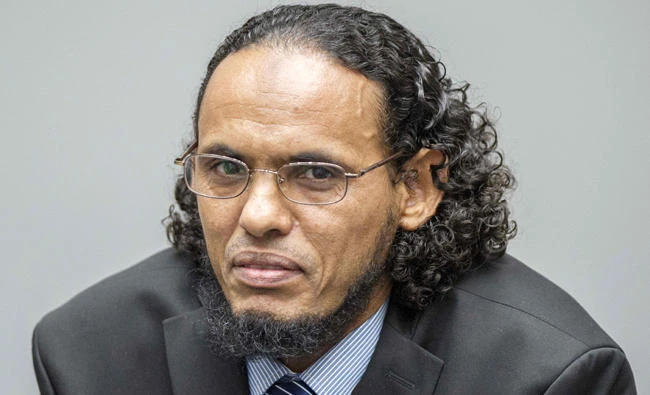 In this file photo, alleged Al-Qaeda-linked Islamist leader Ahmad Al-Faqi Al Mahdi looking on during an appearance at the International Criminal Court in The Hague at the start of his trial on charges of involvement in the destruction of historic mausoleums in the Malian desert city of Timbuktu. (AFP)