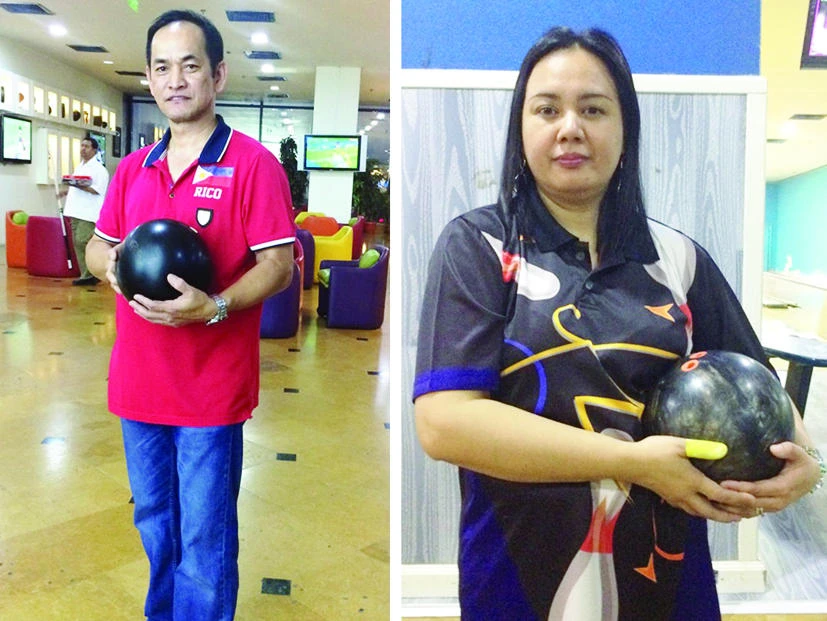 Bowlers of the Week Rico Bulalayao and Malou Nidoy.