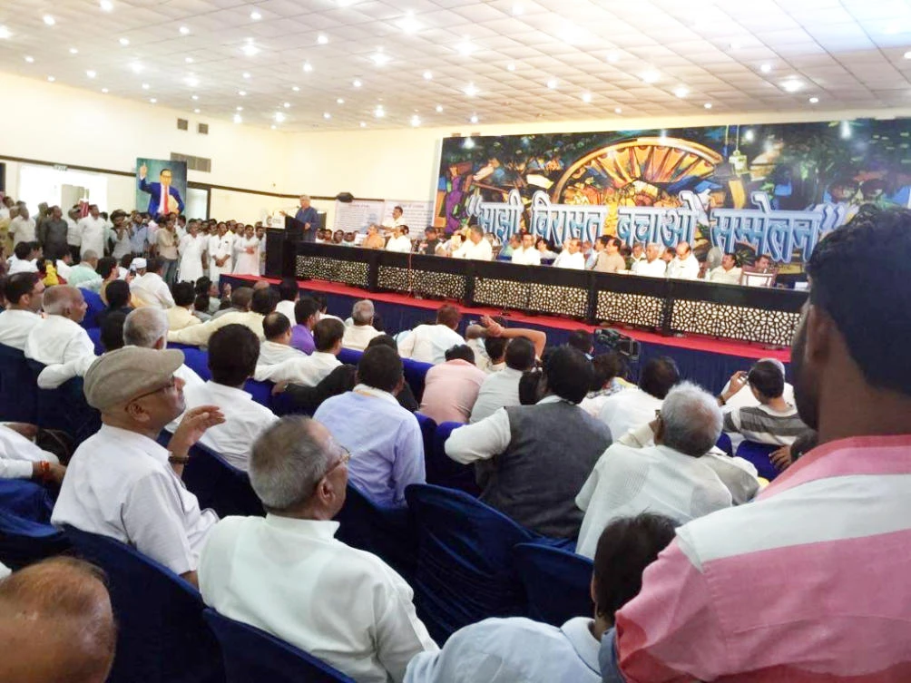 The Indian opposition alliance puts up a huge show of strength and unity against the ruling Hindu nationalist Bharatiya Janata Party, in New Delhi Thursday. (AN photo)