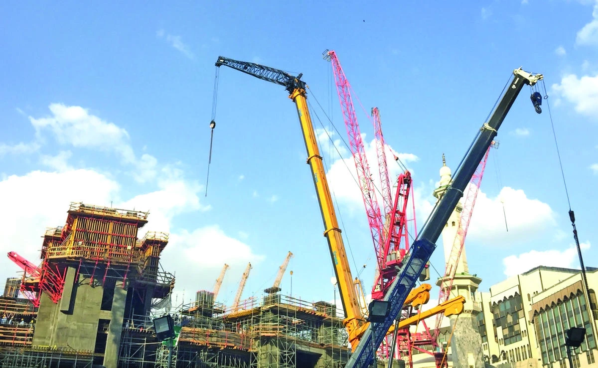 Construction cranes are seen outside the Grand Mosque in Makkah. (Reuters file photo)