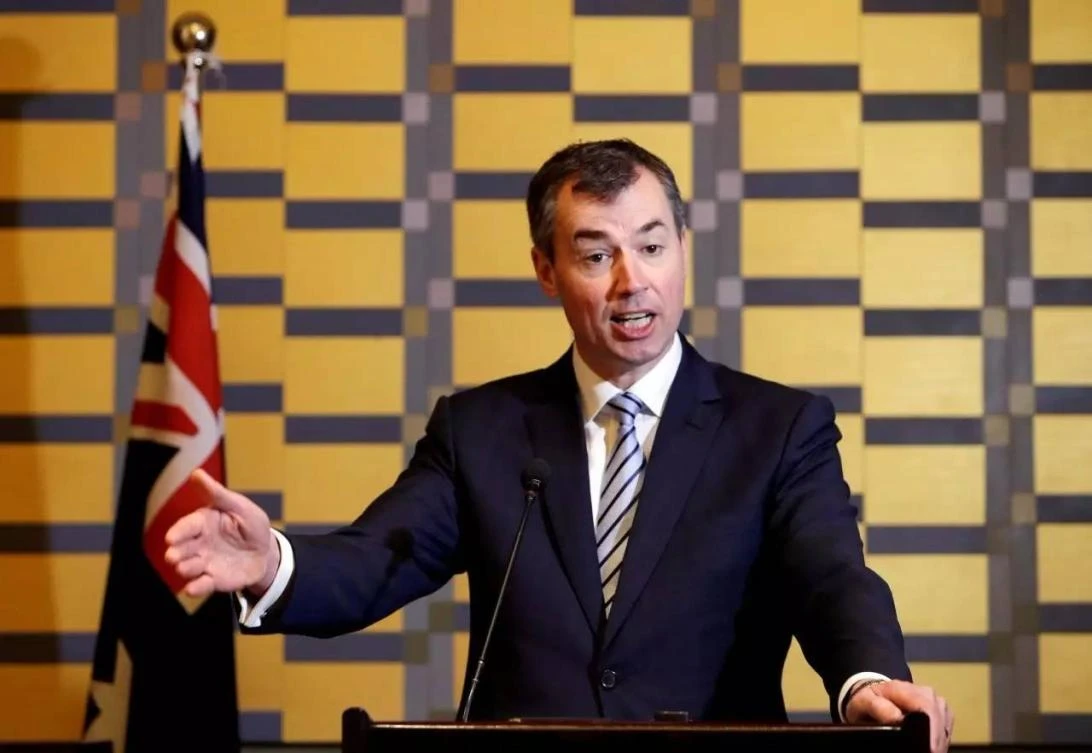 Australian Justice Minister Michael Keenan speaks at a news conference in Beijing, China on Nov. 1, 2016. (Reuters)