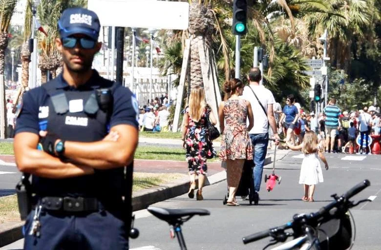 A French policeman stands guard after the Bastille Day truck attack in Nice, France, in this file photo. (Reuters)