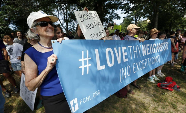 Thousands turn out in Boston to march against hate speech