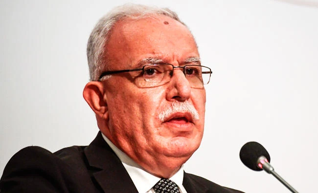 Palestinian Minister of Foreign Affairs Riyad al-Maliki. (AFP)