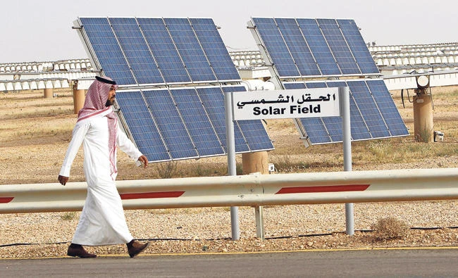 Saudi Arabia aims to generate 9.5 gigawatts of electricity from renewable energy sources annually by 2023 through 60 projects. (Reuters)