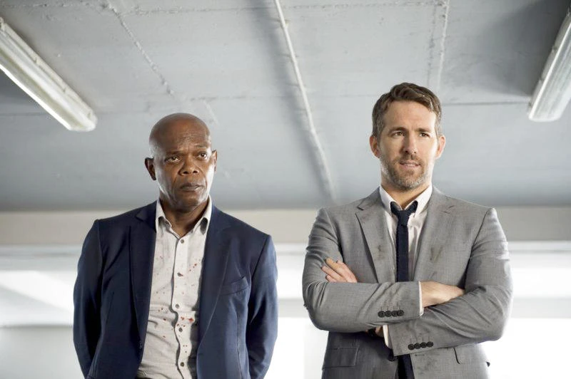 Samuel L. Jackson, left, and Ryan Reynolds. (AP)