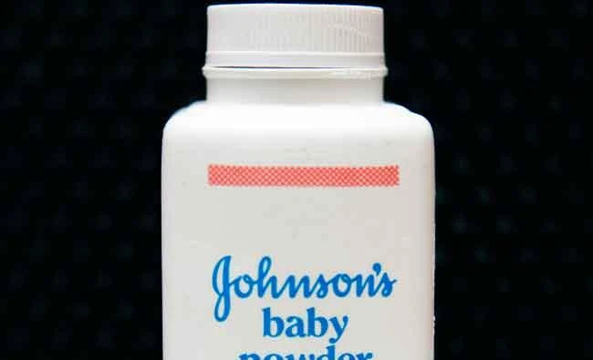 In this April 15, 2011, file photo, a bottle of Johnson's baby powder is displayed. (AP)