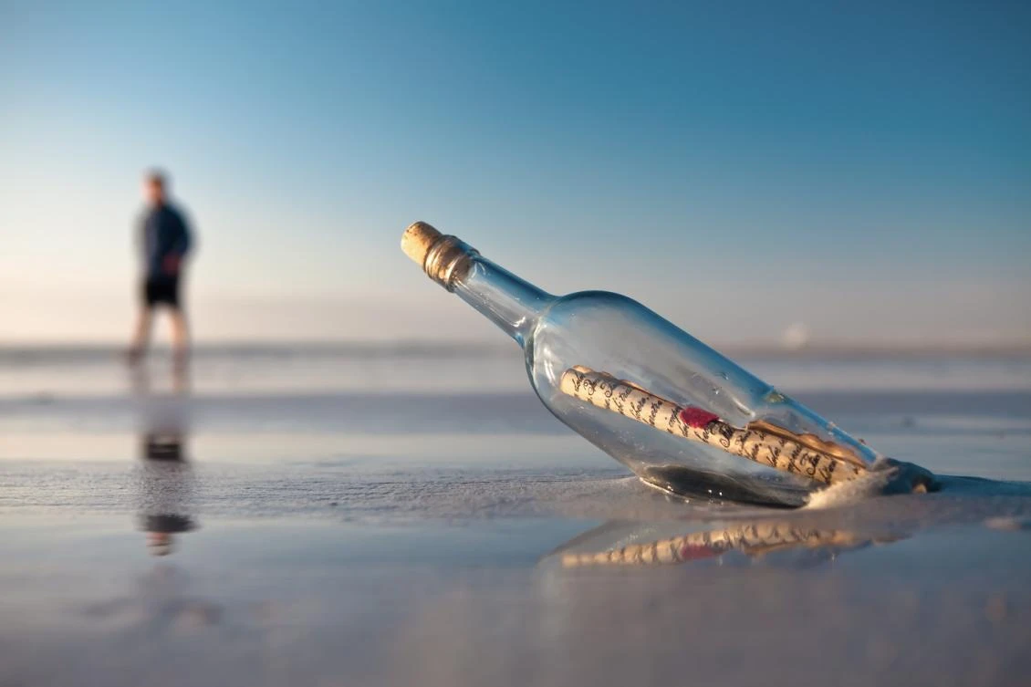 The bottle was picked up by a fisherman from Gaza. (Shutterstock)
