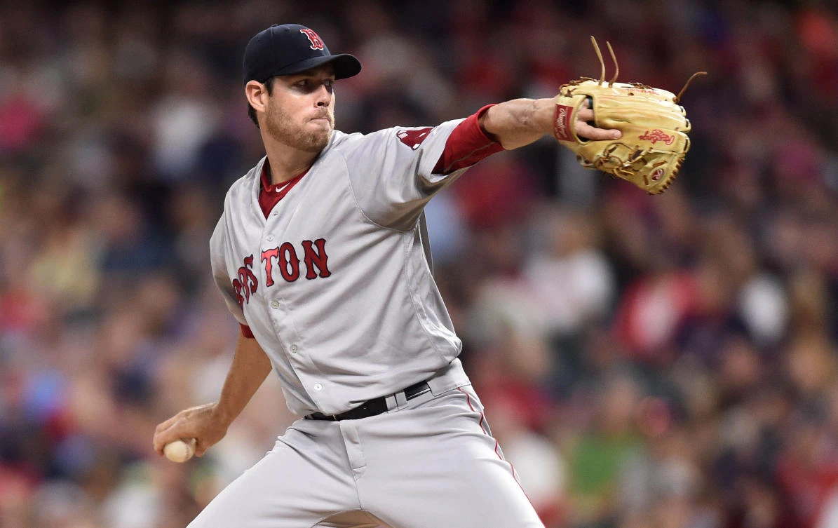 Boston Red Sox starting pitcher Doug Fister throws a pitch during the first inning against the Cleveland Indians at Progressive Field on Tuesday. (USA TODAY Sports)