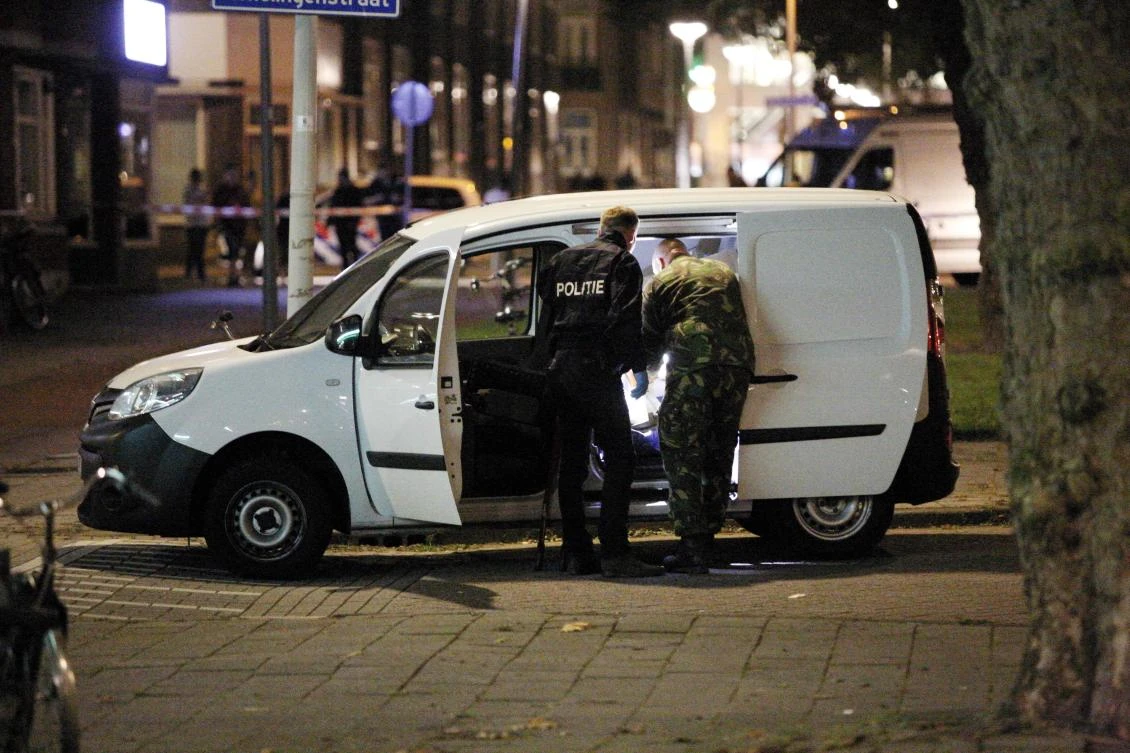 Police investigates a van with Spanish number plate packed with gas canisters in the vicinity of the concert venue Maassilo, in Rotterdam, on August 23, 2017. (AFP)