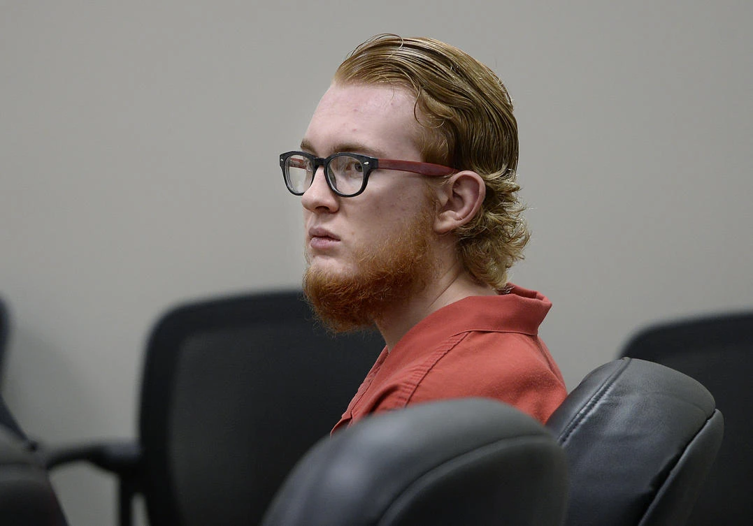 Defendant Tyerell Joe Przybycien attends his preliminary hearing in 4th District Court, Provo, Utah on Wednesday, Aug. 23, 2017. Przybycien was charged with murder after prosecutors say he filmed a teenage girl killing herself using a rope he bought for her. (AP)