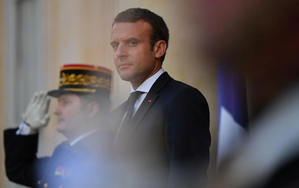 French President Emmanuel Macron at the Élysée Palace, Paris, June 19, 2017. (AP)