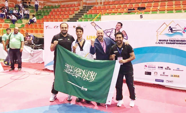 Mohammed Al-Suwaiq after the medal ceremony. (AN photo)
