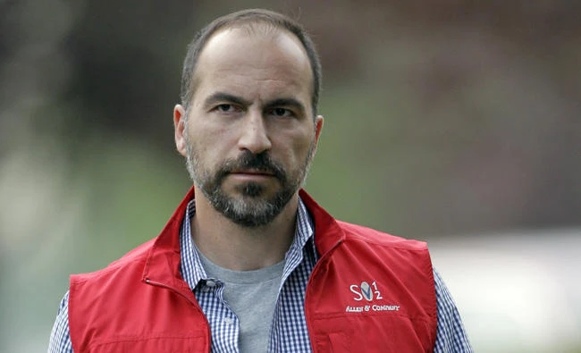 In this July 13, 2012, file photo, Dara Khosrowshahi the CEO of Expedia, Inc., attends the Allen & Company Sun Valley Conference in Sun Valley, Idaho. (AP Photo/Paul Sakuma, File)