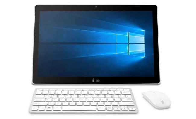 The PC is available in two colors (Silver and Pearl White) and comes with a wireless keyboard and mouse.