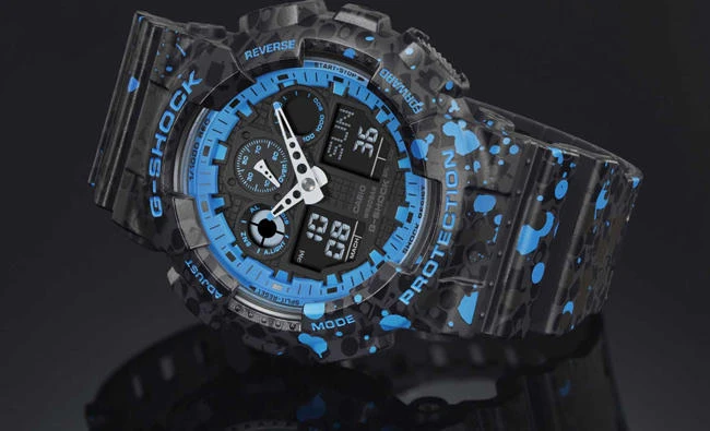 The new GA-100ST-2A watch is the result of collaboration between Casio and New York street artist Stash.